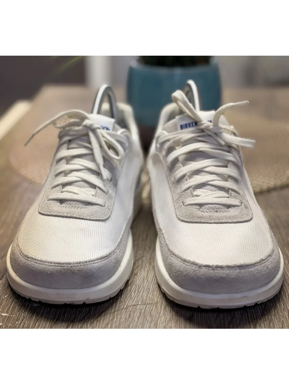 Birkenstock Honnef City Shoes White Textile Walking Low Top Sneakers Size L8 M6